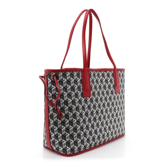 Mcm Visetos Medium Liz Reversible Shopper Tote Ruby Red - Picture 7 of 9